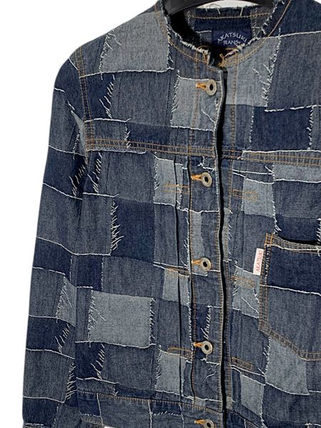  |SIZE S| AKATSUKI JEANS  POCKET PATCH WORK BUTTON UP DENIM JACKET AOS-7379 