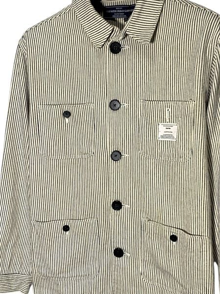  |SIZE L| BLUE WATER URBAN GARMENT HICKORY DENIM CHORE JACKET AOL-7345 