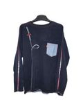  |SIZE L| LEVI'S CONTRAST POCKET STITCH DETAIL LONG SLEEVE T-SHIRT AOL-7102 