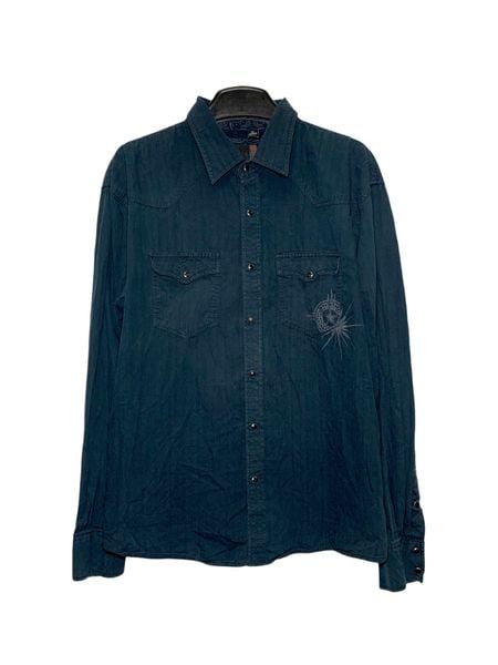  |SIZE XXL| MICROS DOUBLE POCKET SNAP BUTTON WESTERN SHIRT AOXXL-171 