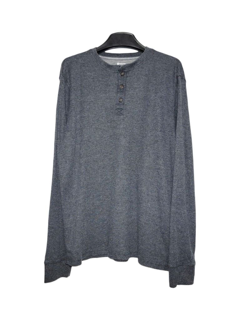  |SIZE XL| MEMBER'S MARK WAFFLE HENLEY THERMAL LONG SLEEVE T-SHIRT AOXL-7097 