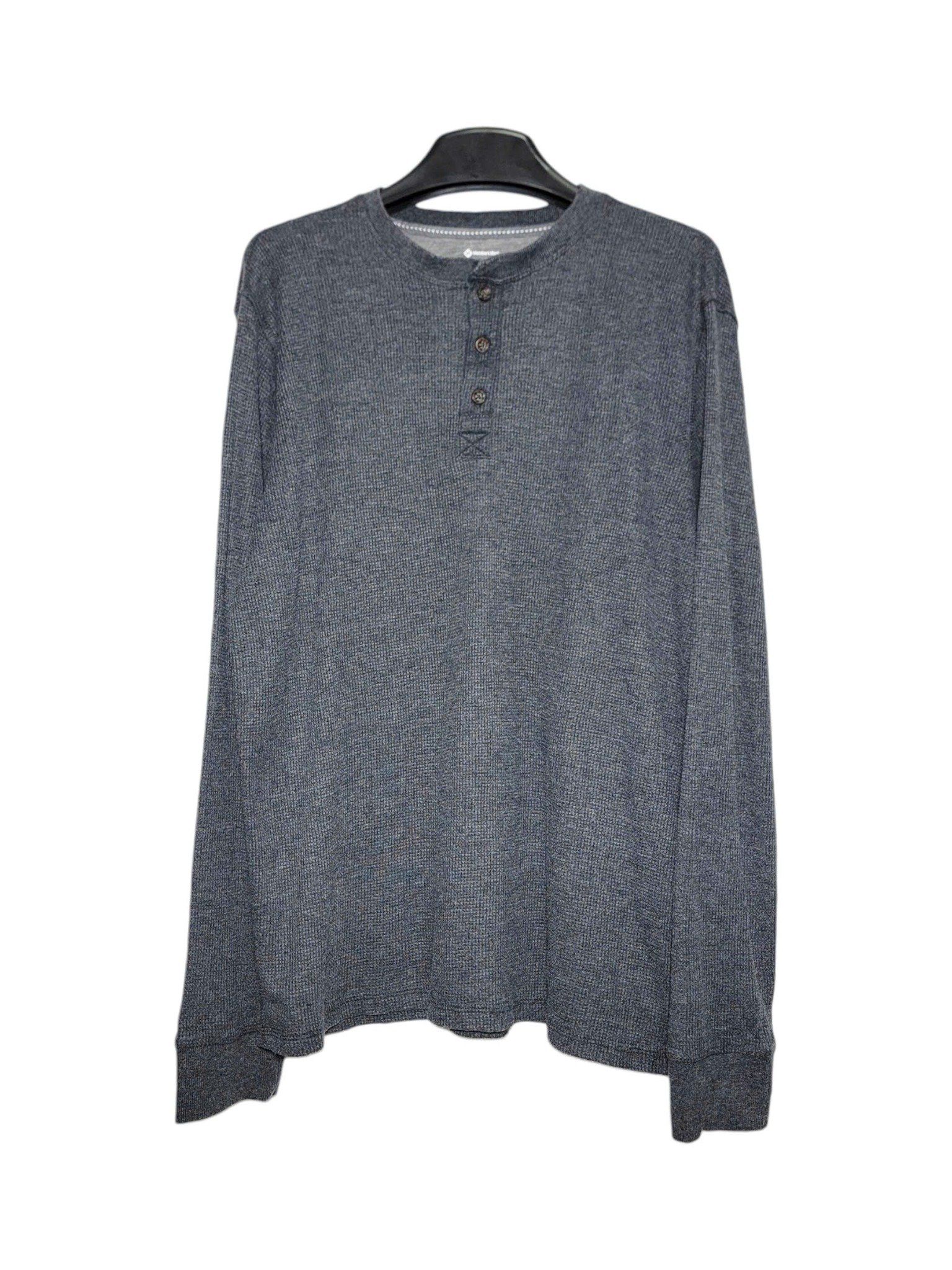  |SIZE XL| MEMBER'S MARK WAFFLE HENLEY THERMAL LONG SLEEVE T-SHIRT AOXL-7097 