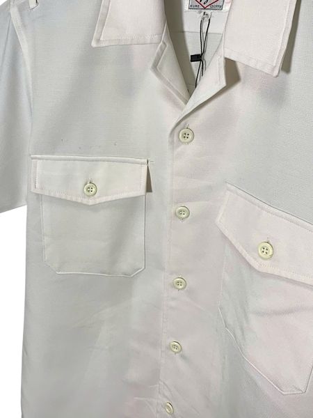  |SIZE M| FUJI KURE PREMIUM WHITE DUAL-POCKET SHORT SLEEVE SHIRT AOM-7133 