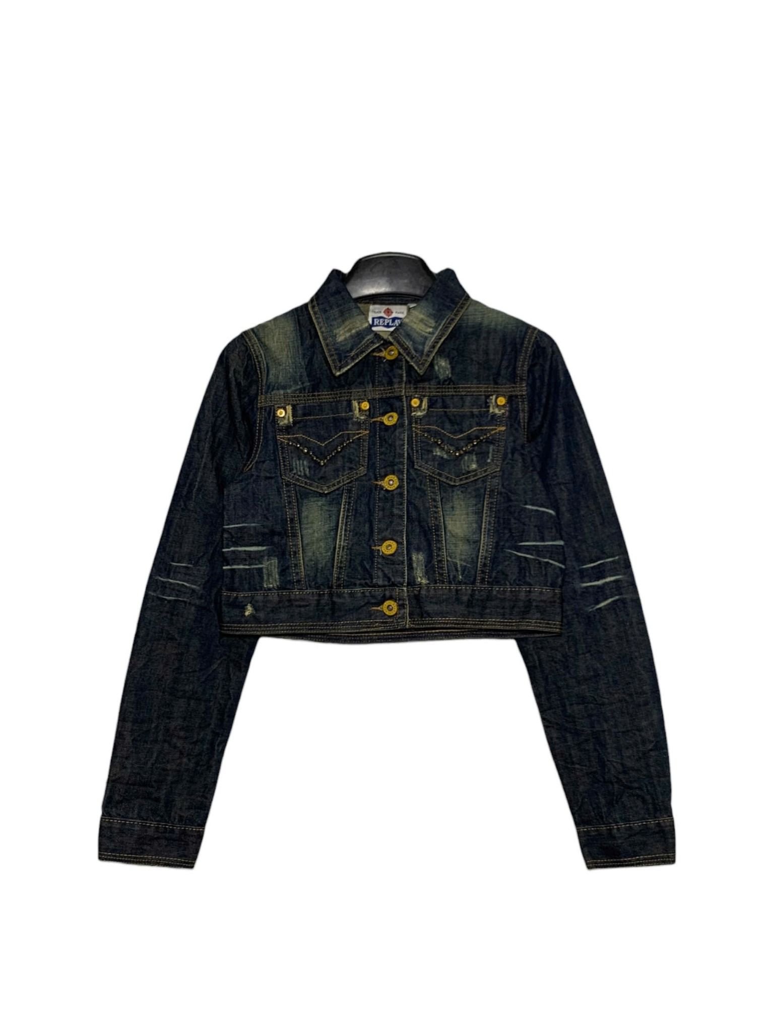  |SIZE XS| REPLAY TYPE 3 CROPPED DENIM JACKET AOXS-7145 