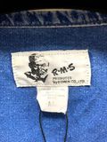  |SIZE L| EDWIN R.M.S NONE COLARLESS DOUBLE POCKET ZIP UP DENIM JACKET AOL-7378 