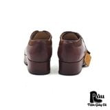  |SIZE 38| TRUNK BY HIROKO KOSHINO VINTAGE HAIR-ON LIZARD PATTERN HYBRID LACE-UP SHOES Z38-7027 