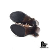  |SIZE 37| ANDREA E MICHELE VINTAGE SLINGBACK PEEP-TOE HEELED SANDALS Z37-6891 