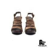  |SIZE 37| ANDREA E MICHELE VINTAGE SLINGBACK PEEP-TOE HEELED SANDALS Z37-6891 