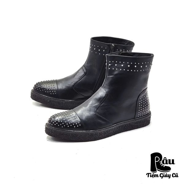  |SIZE 39| LUYIMALIXI STUDDED ZIP DRESS BOOT Z39-6634 