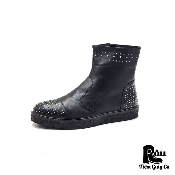 |SIZE 39| LUYIMALIXI STUDDED ZIP DRESS BOOT Z39-6634 