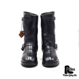  |SIZE 44| MEXICAN BLACK ENGINEER BOOT AS44-7085 