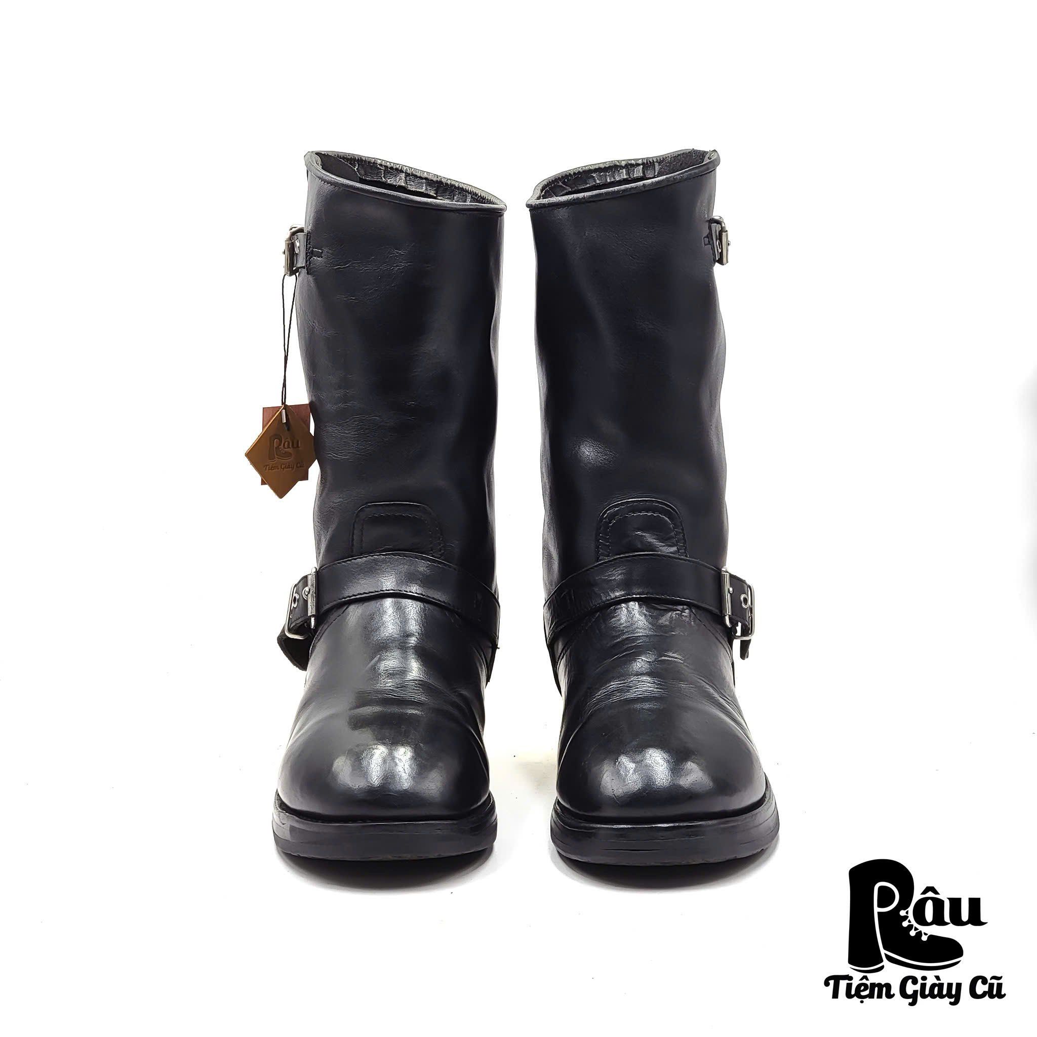  |SIZE 44| MEXICAN BLACK ENGINEER BOOT AS44-7085 