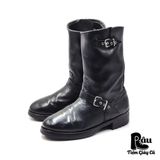  |SIZE 44| MEXICAN BLACK ENGINEER BOOT AS44-7085 