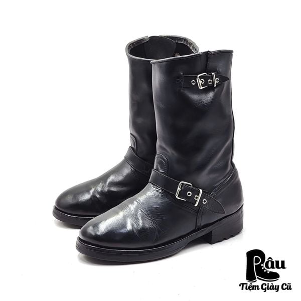  |SIZE 44| MEXICAN BLACK ENGINEER BOOT AS44-7085 