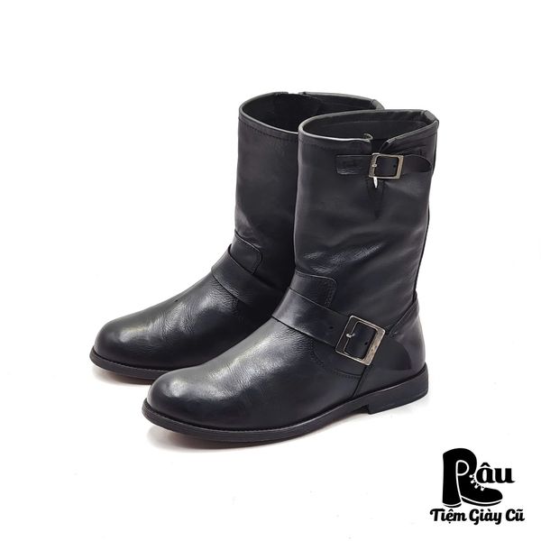  |SIZE 38| BUFFALO LONDON BLACK ENGINEER BOOT AS38-7108 