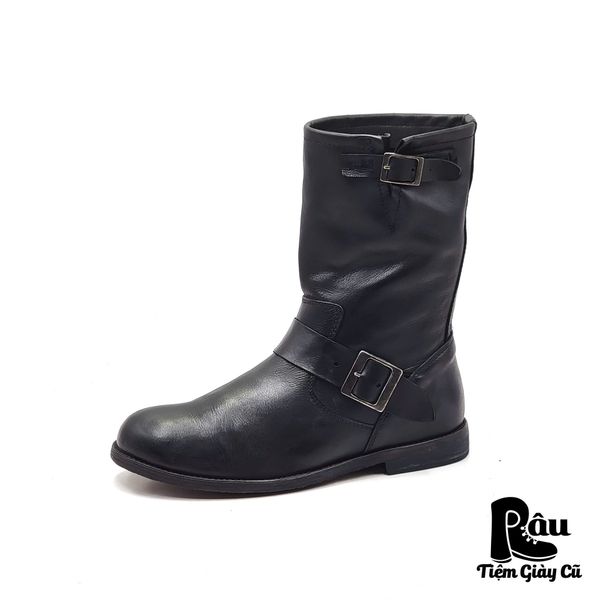 |SIZE 38| BUFFALO LONDON BLACK ENGINEER BOOT AS38-7108 