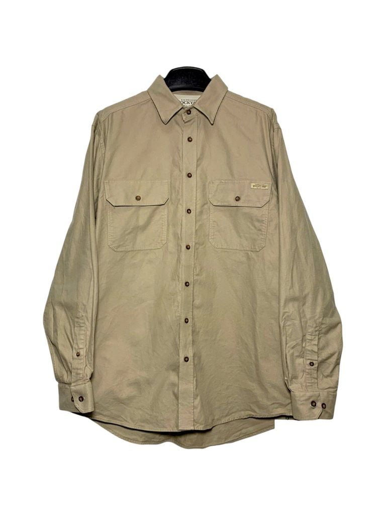  |SIZE XL| R.M.WILLIAMS STOCKYARD SHN49 DOUBLE POCKET BUTTON UP LONG SLEEVE SHIRT AOXL-7186 