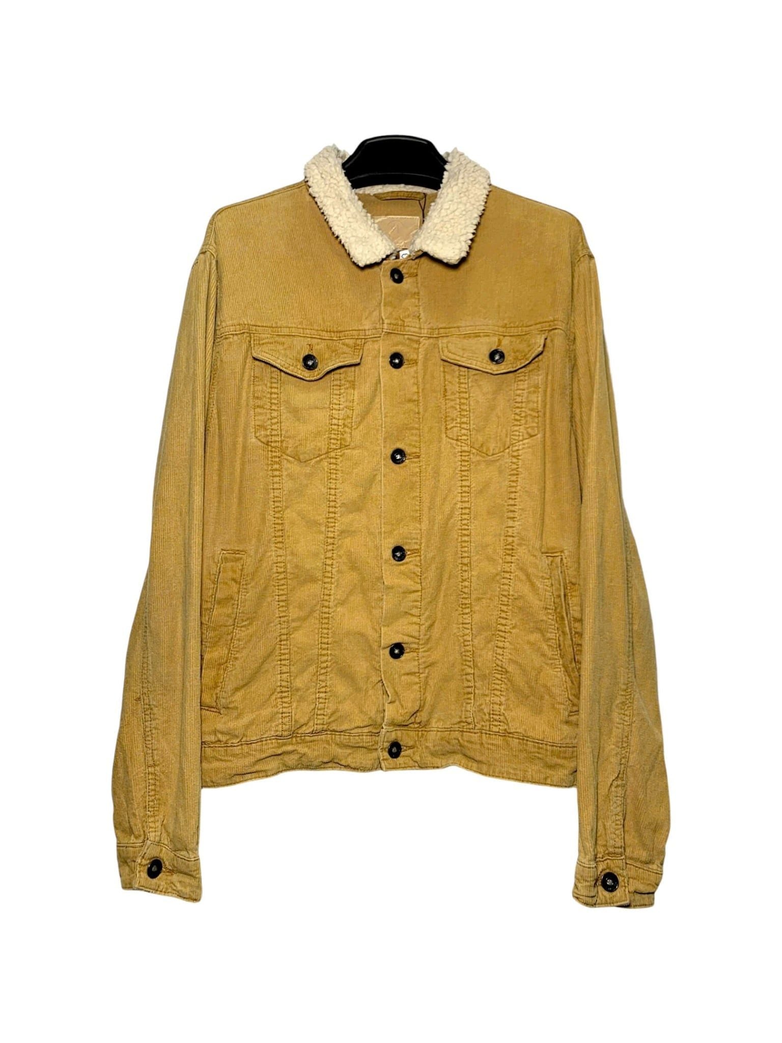  |SIZE XL| COTTON ON BEIGE CORDUROY SHERPA DOUBLE POCKET TRUCKER JACKET AOXL-7192 