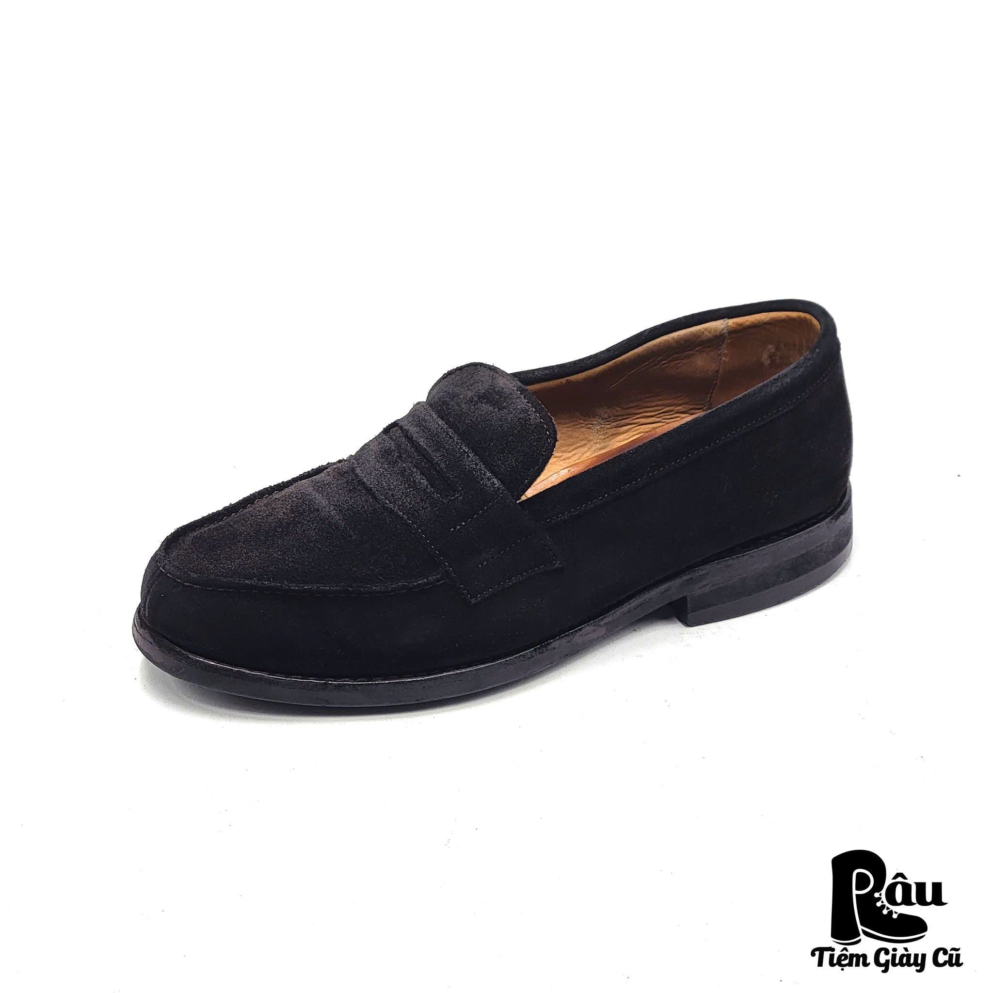  |SIZE 39| BERWICK 1707 4456 BLACK BOX-CALF SUEDE LOAFER Z39-7321 