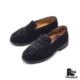  |SIZE 39| BERWICK 1707 4456 BLACK BOX-CALF SUEDE LOAFER Z39-7321 