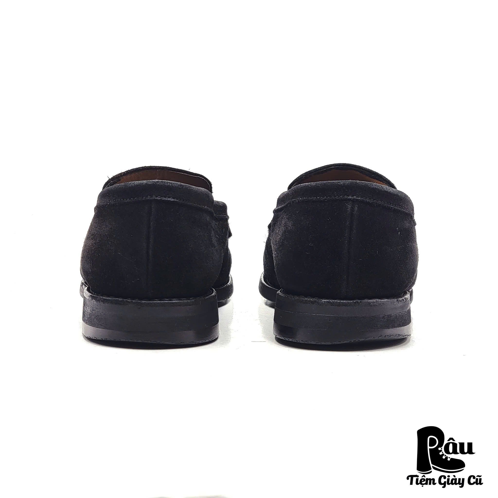  |SIZE 39| BERWICK 1707 4456 BLACK BOX-CALF SUEDE LOAFER Z39-7321 