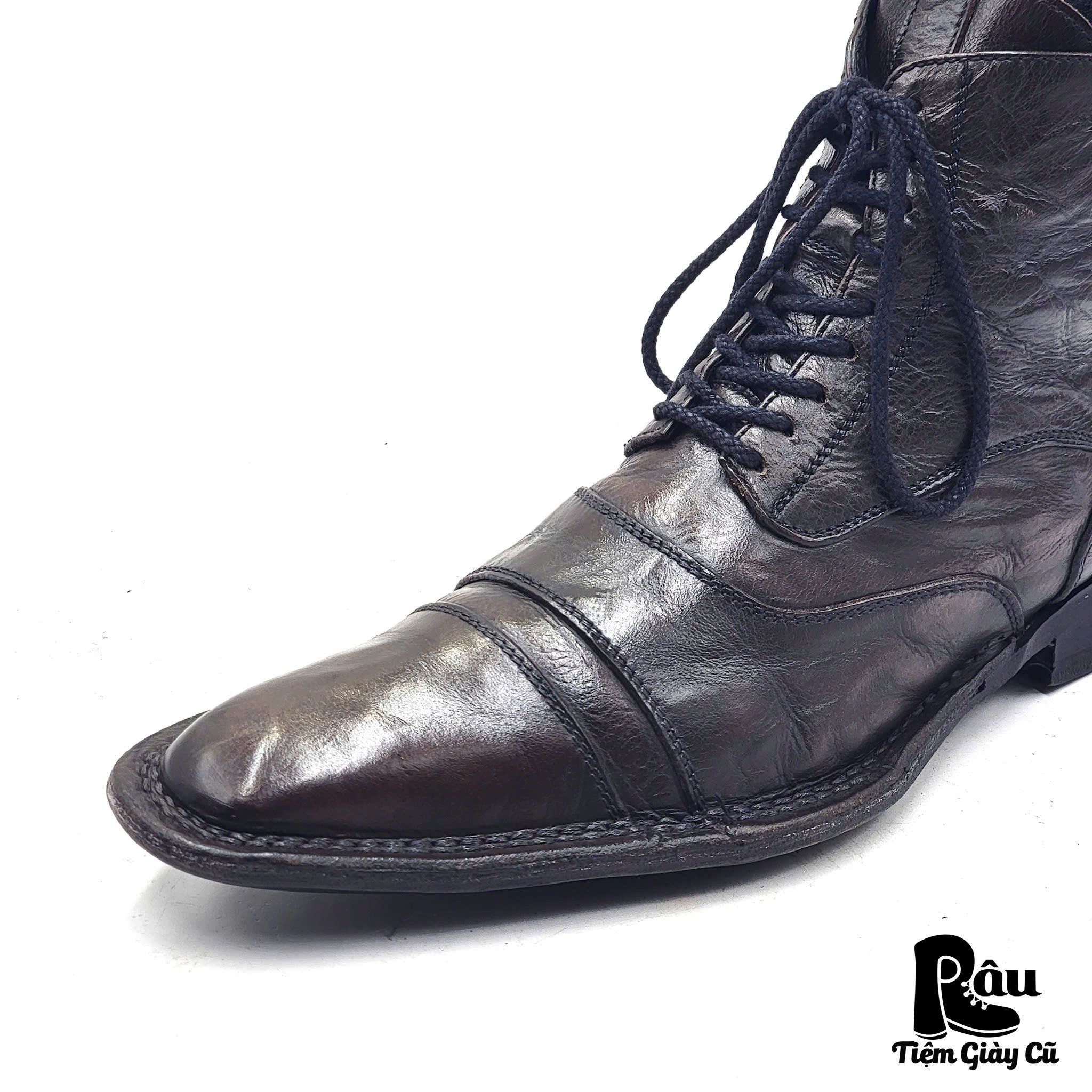  |SIZE 39| COMME CA DU MODE MENS 49ZE08 POINTED LACE-UP BOOT Z39-7385 