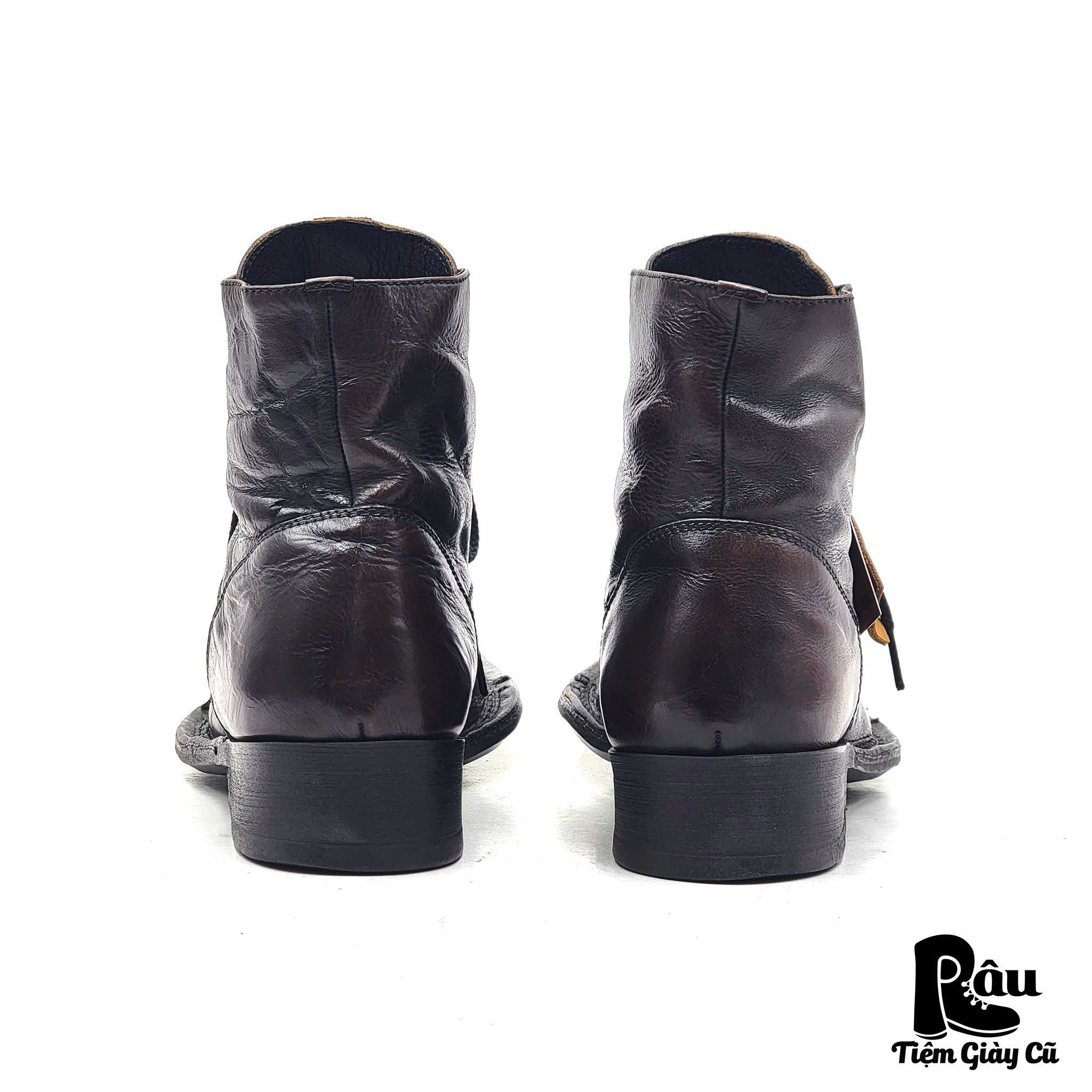  |SIZE 39| COMME CA DU MODE MENS 49ZE08 POINTED LACE-UP BOOT Z39-7385 