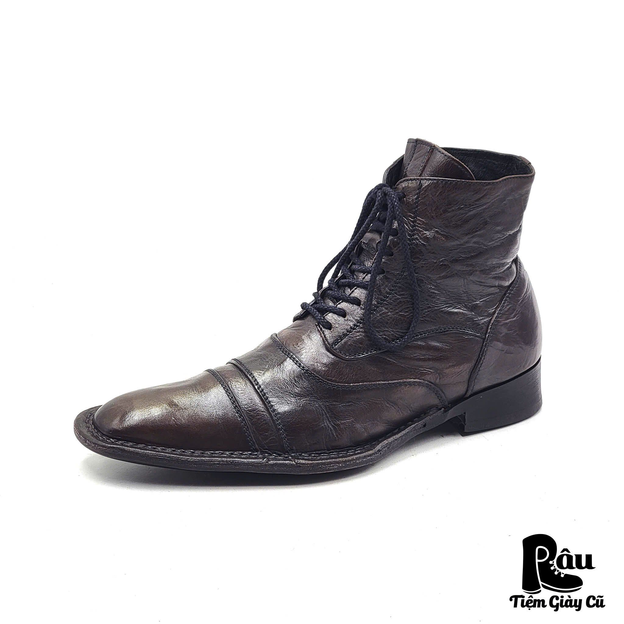  |SIZE 39| COMME CA DU MODE MENS 49ZE08 POINTED LACE-UP BOOT Z39-7385 