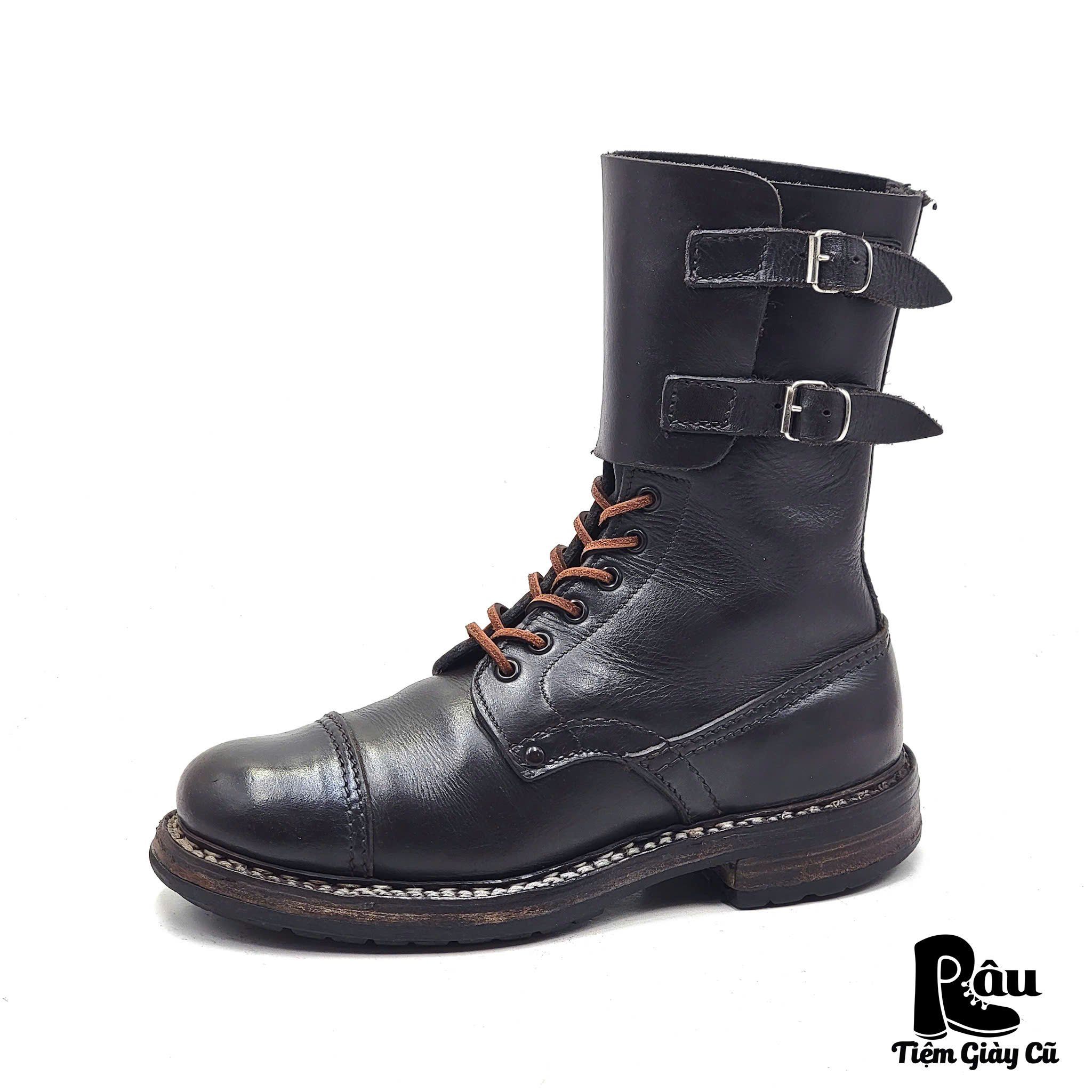  |SIZE 38| TRUE VINTAGE 70S (1975) MILITARY FRENCH COMBAT BOOT AV38-7415 