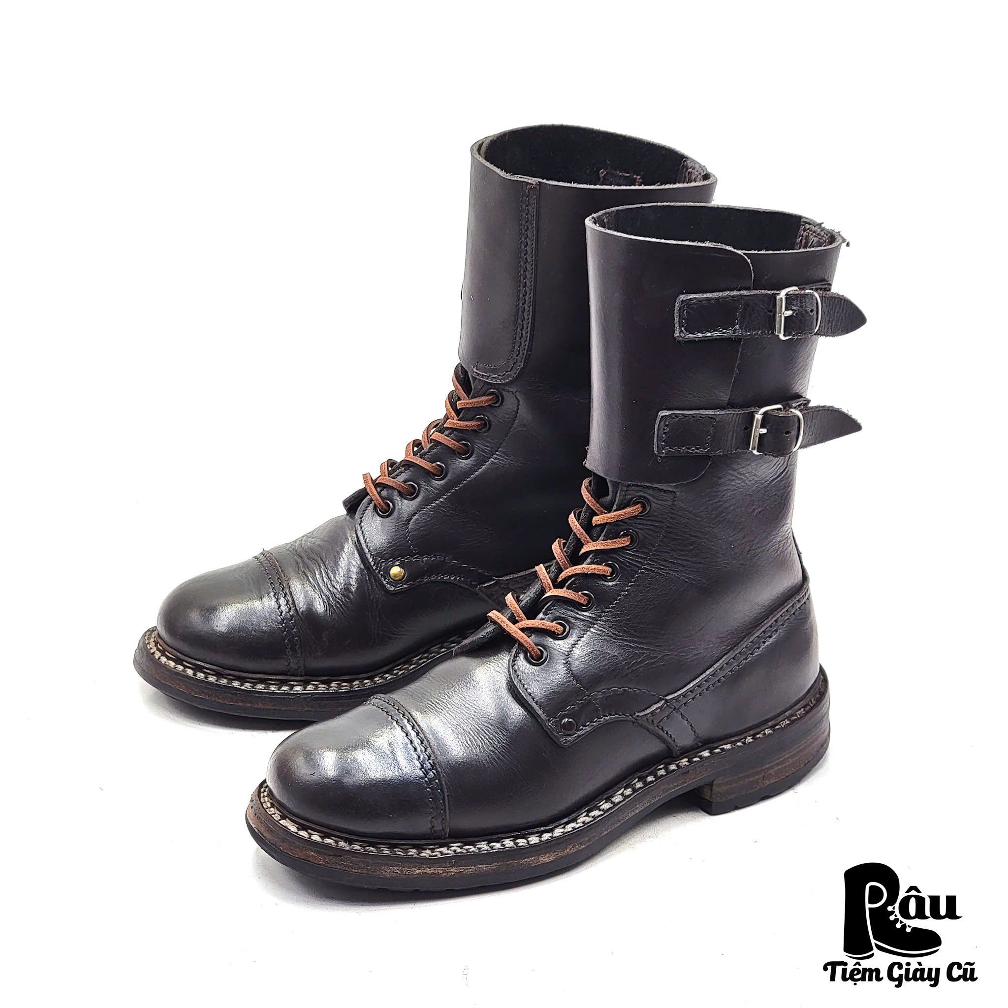  |SIZE 38| TRUE VINTAGE 70S (1975) MILITARY FRENCH COMBAT BOOT AV38-7415 