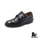  |SIZE 43| BERT PULITZER BLACK CAPTOE SINGLE MONK STRAP SHOES Z43-6913 