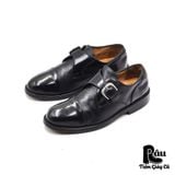  |SIZE 43| BERT PULITZER BLACK CAPTOE SINGLE MONK STRAP SHOES Z43-6913 