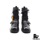  |SIZE 41| SQUARE TOE BUCKLE STRAP LACE UP BOOT Z41-6862 