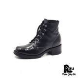  |SIZE 37.5| G.H.BASS VINTAGE BLACK LACE-UP ANKLE BOOT Z37.5-6963 
