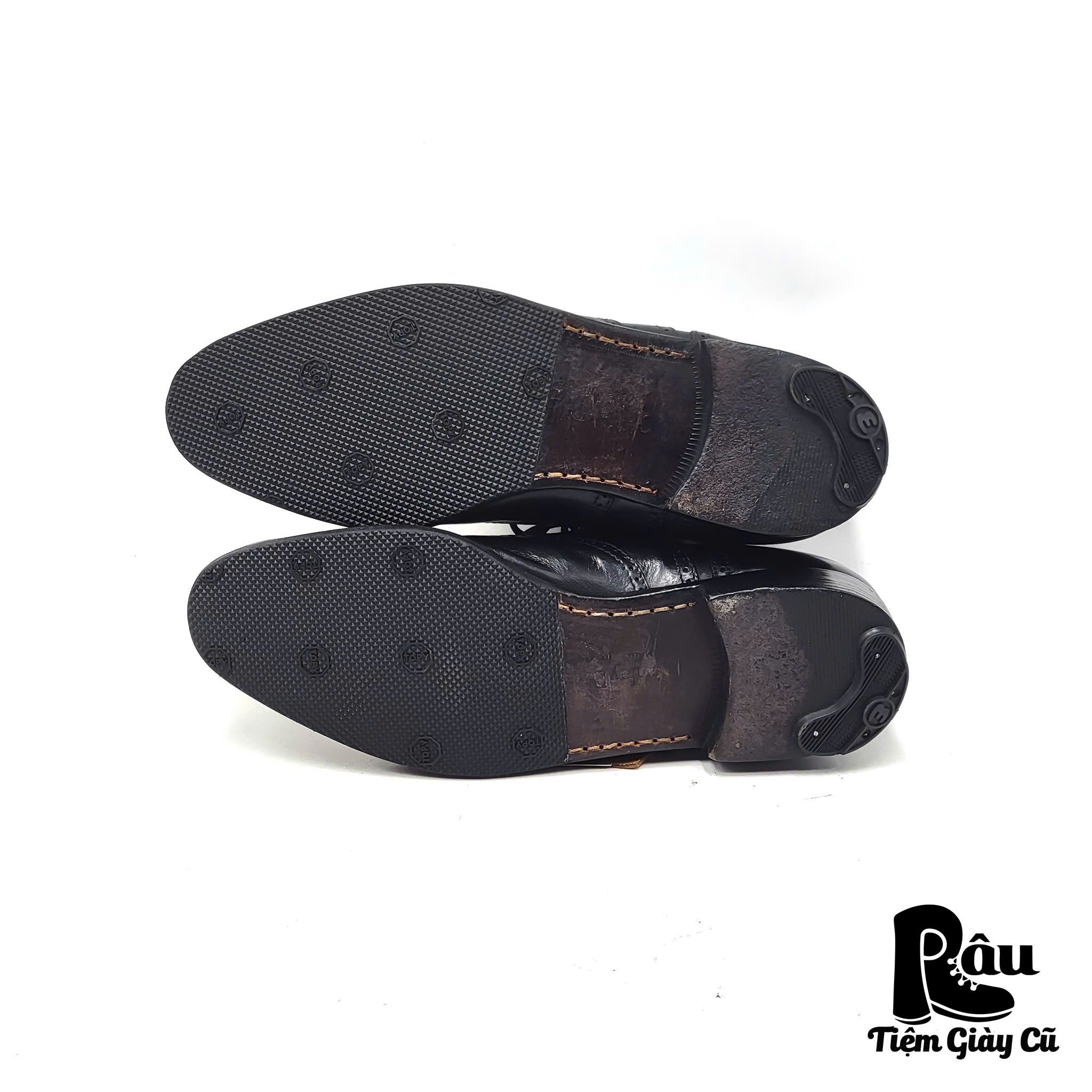  |SIZE 38| STANLY BLACKER WINGTIP BROGUES OXFORD SHOES Y38-6865 
