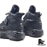  |SIZE 41| BUFFALO LONDON 1348-14 2.0 BLACK HIGH-TOP PLATFORM SNEAKER AS41-7075 