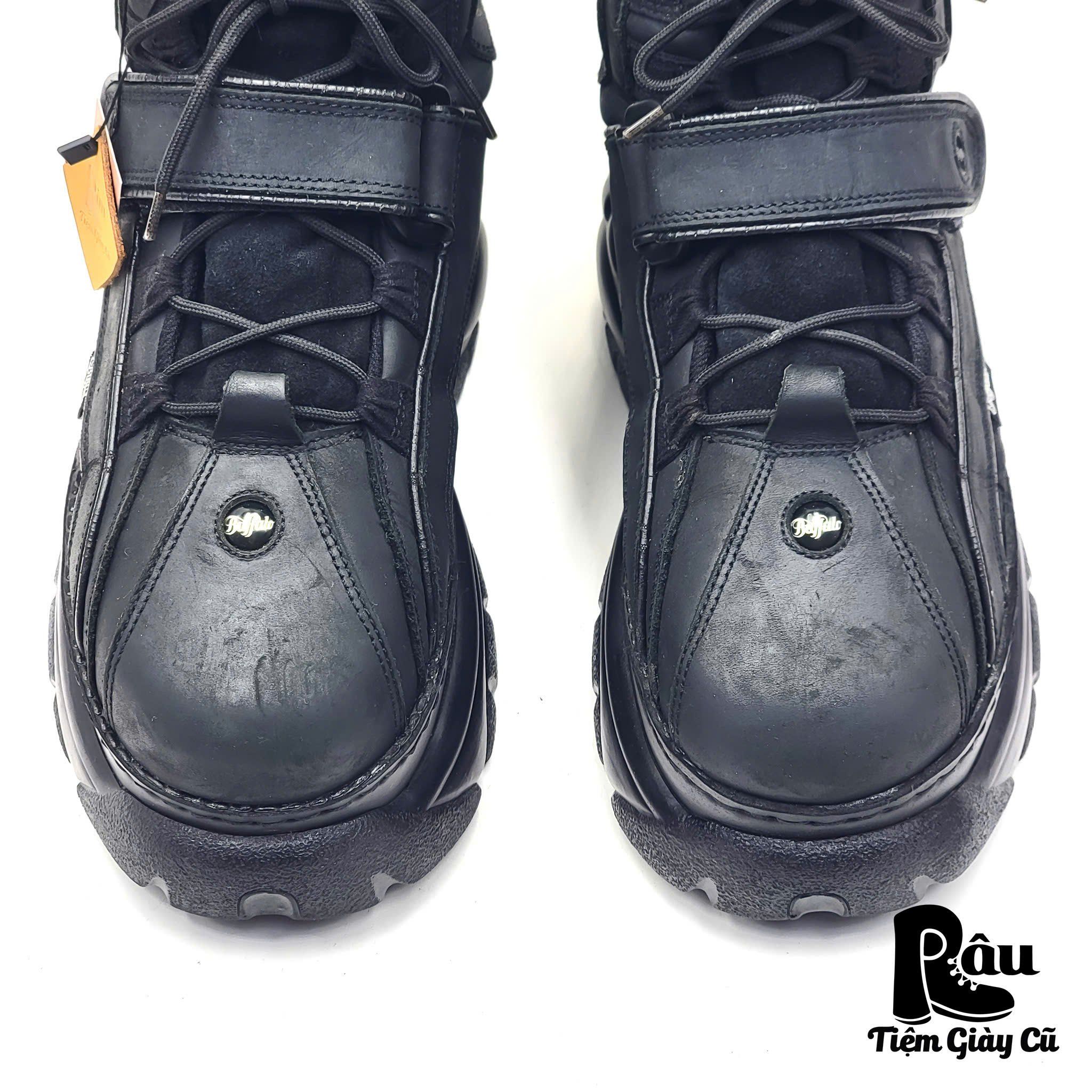  |SIZE 41| BUFFALO LONDON 1348-14 2.0 BLACK HIGH-TOP PLATFORM SNEAKER AS41-7075 
