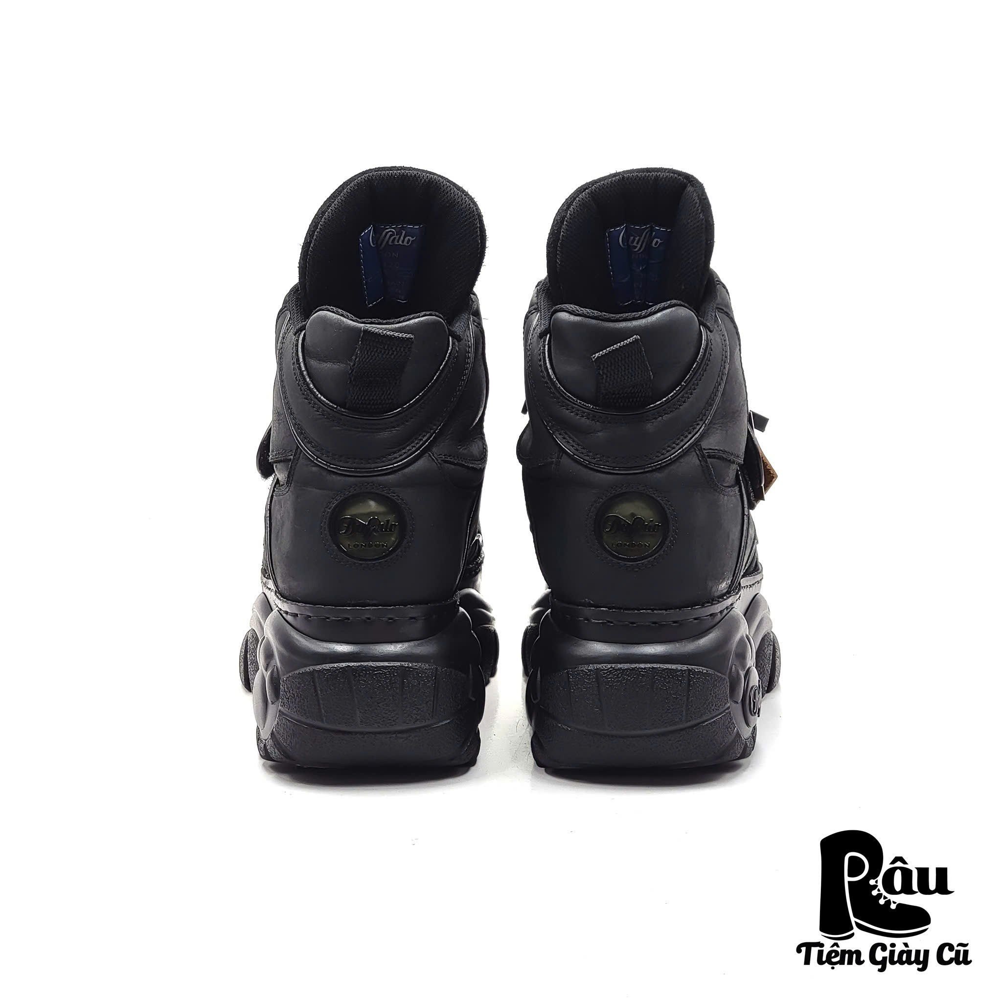  |SIZE 41| BUFFALO LONDON 1348-14 2.0 BLACK HIGH-TOP PLATFORM SNEAKER AS41-7075 