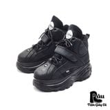  |SIZE 41| BUFFALO LONDON 1348-14 2.0 BLACK HIGH-TOP PLATFORM SNEAKER AS41-7075 