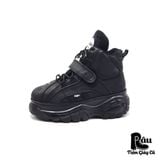  |SIZE 41| BUFFALO LONDON 1348-14 2.0 BLACK HIGH-TOP PLATFORM SNEAKER AS41-7075 