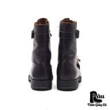  |SIZE 41| EMPORIO ARMANI BUCKLE STRAP LACE-UP BOOT Z41-7078 