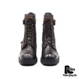  |SIZE 41| EMPORIO ARMANI BUCKLE STRAP LACE-UP BOOT Z41-7078 