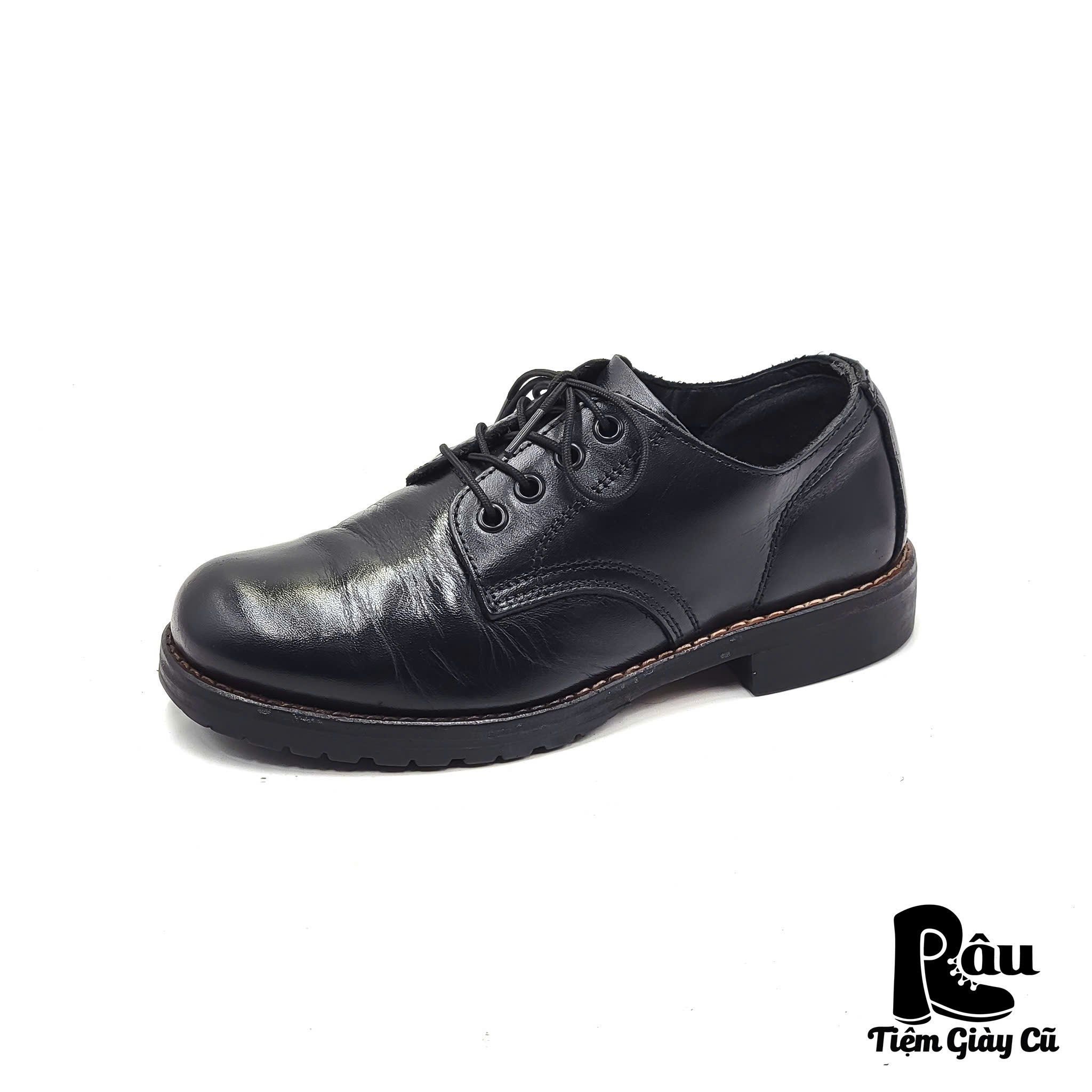  |SIZE 38.5| HAWKINS HL40068 BLACK DERBY SHOES Z38.5-7060 