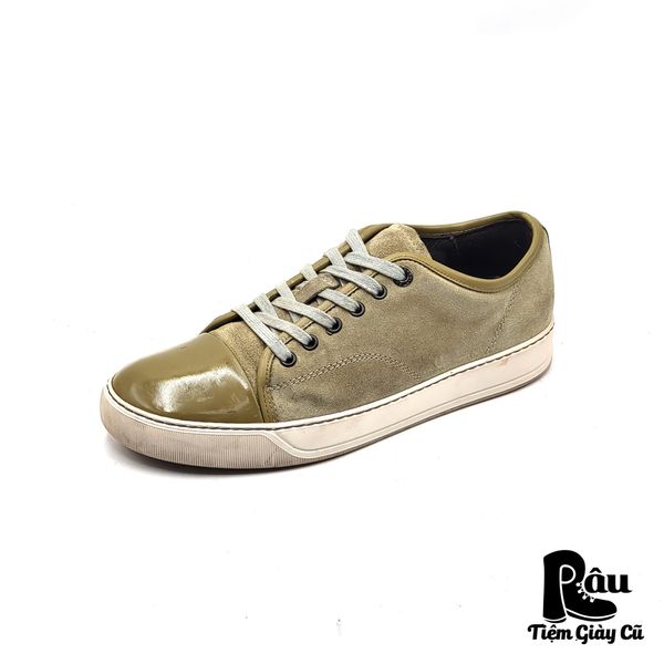  |SIZE 40| LANVIN OLIVE SUEDE LOW TOP SNEAKER Z40-6968 