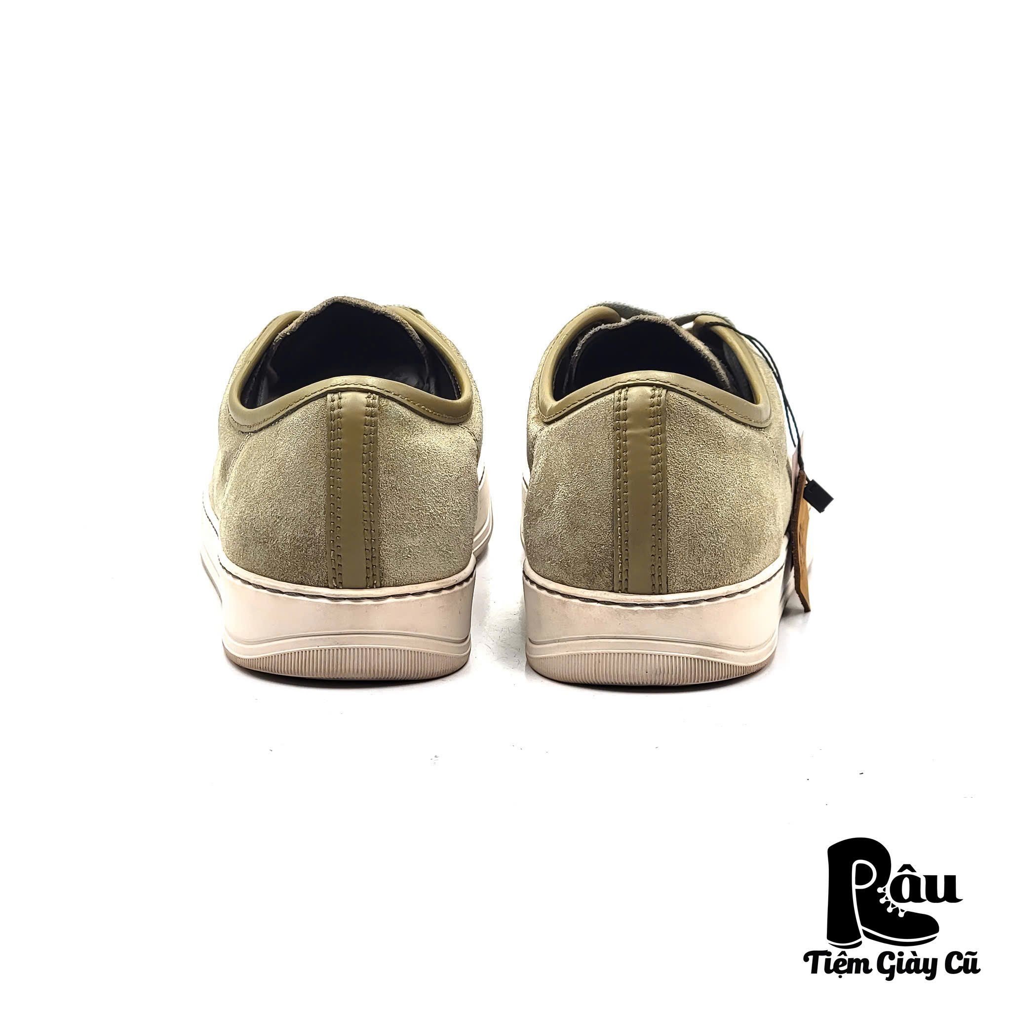  |SIZE 40| LANVIN OLIVE SUEDE LOW TOP SNEAKER Z40-6968 