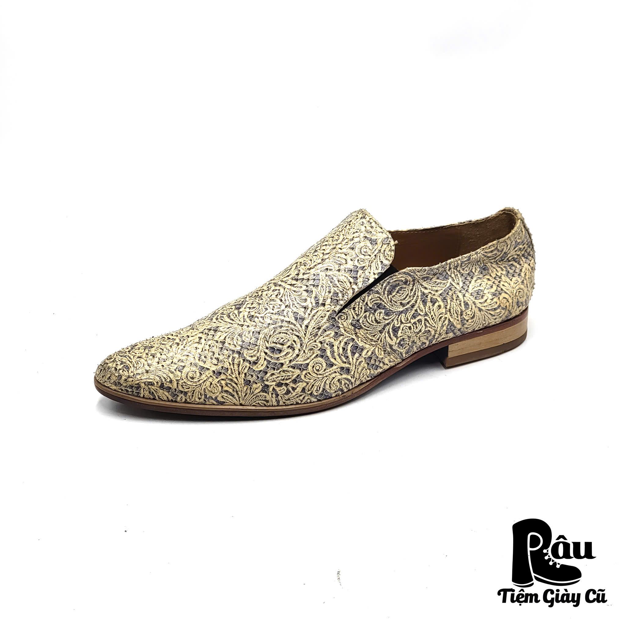  |SIZE 42| SAPATARIA CLEMENTE LOULE BAROQUE FLORAL EMBOSSED SLIP-ON Z42-6864 