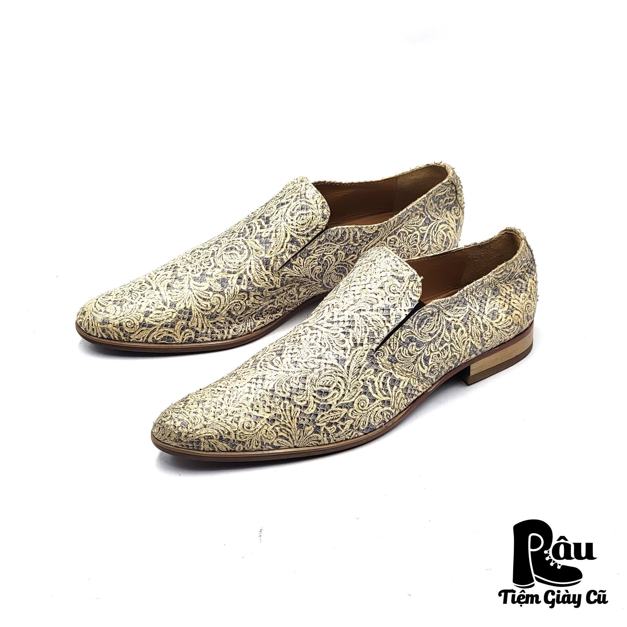  |SIZE 42| SAPATARIA CLEMENTE LOULE BAROQUE FLORAL EMBOSSED SLIP-ON Z42-6864 