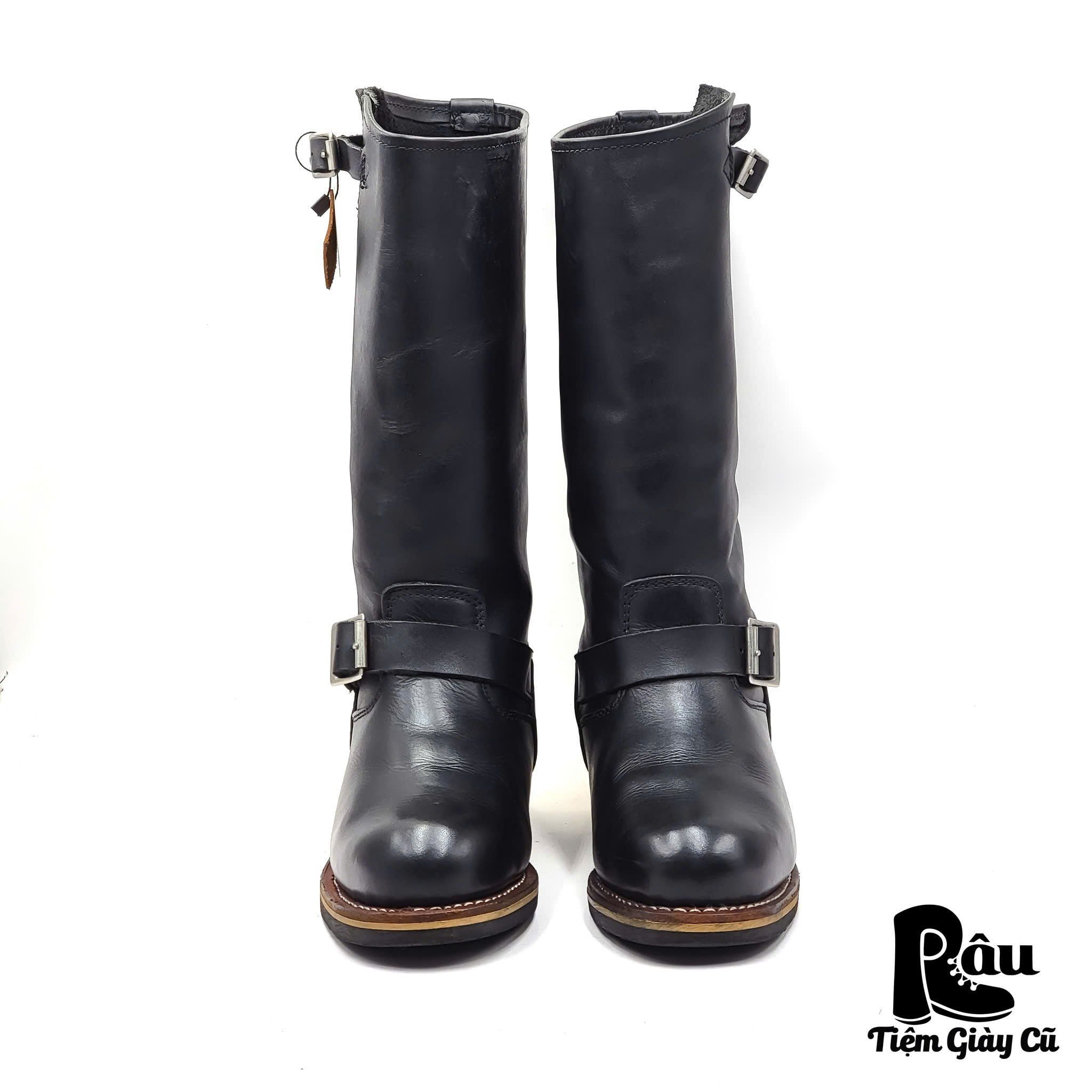  |SIZE 38| BLACK STEEL TOE ENGINEER BOOT AS38-7150 