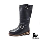  |SIZE 38| BLACK STEEL TOE ENGINEER BOOT AS38-7150 