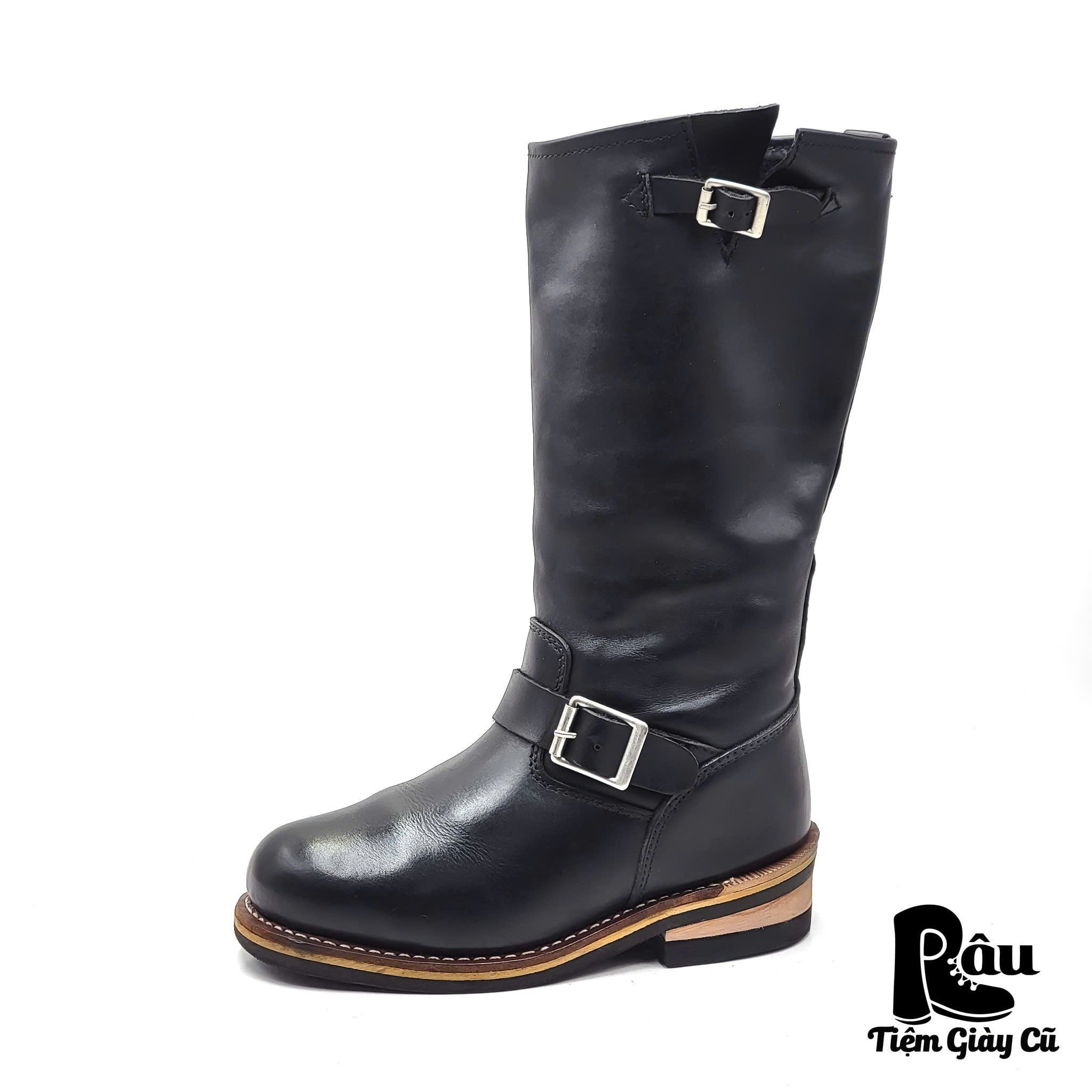  |SIZE 38| BLACK STEEL TOE ENGINEER BOOT AS38-7150 